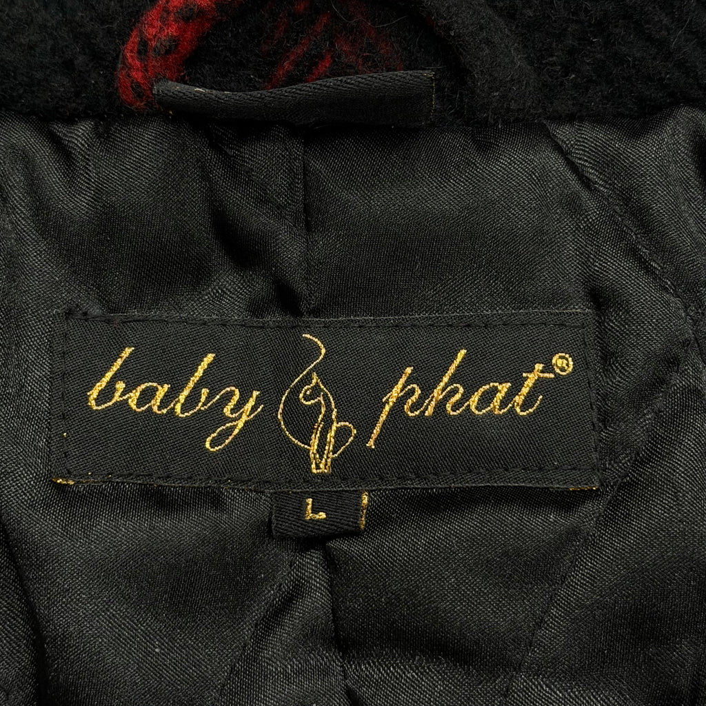 Vintage Baby Phat Y2K Plaid Wool Blend Hip Hop Bomber Jacket Women’s Large
