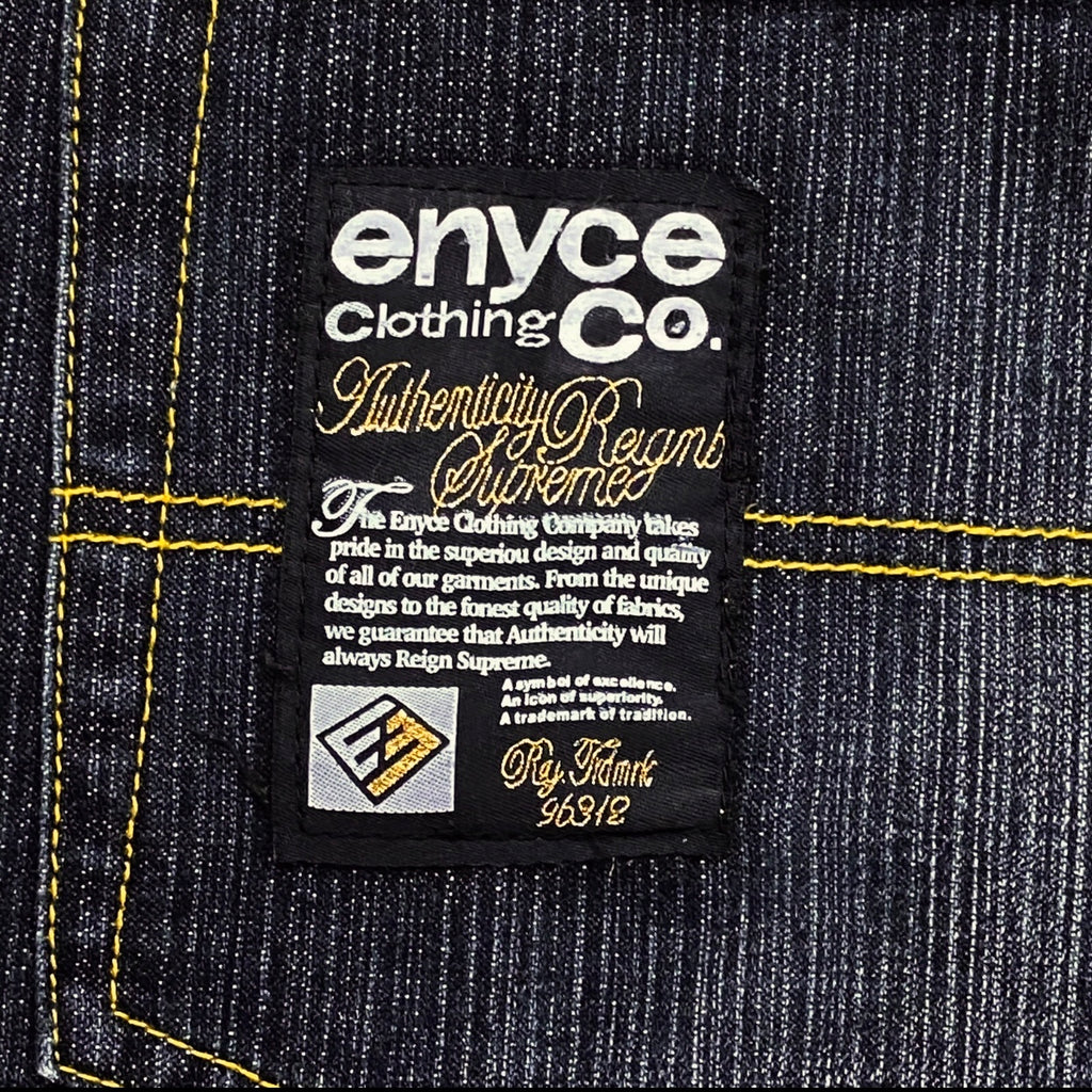Enyce Embroidered Black Denim Shorts 32