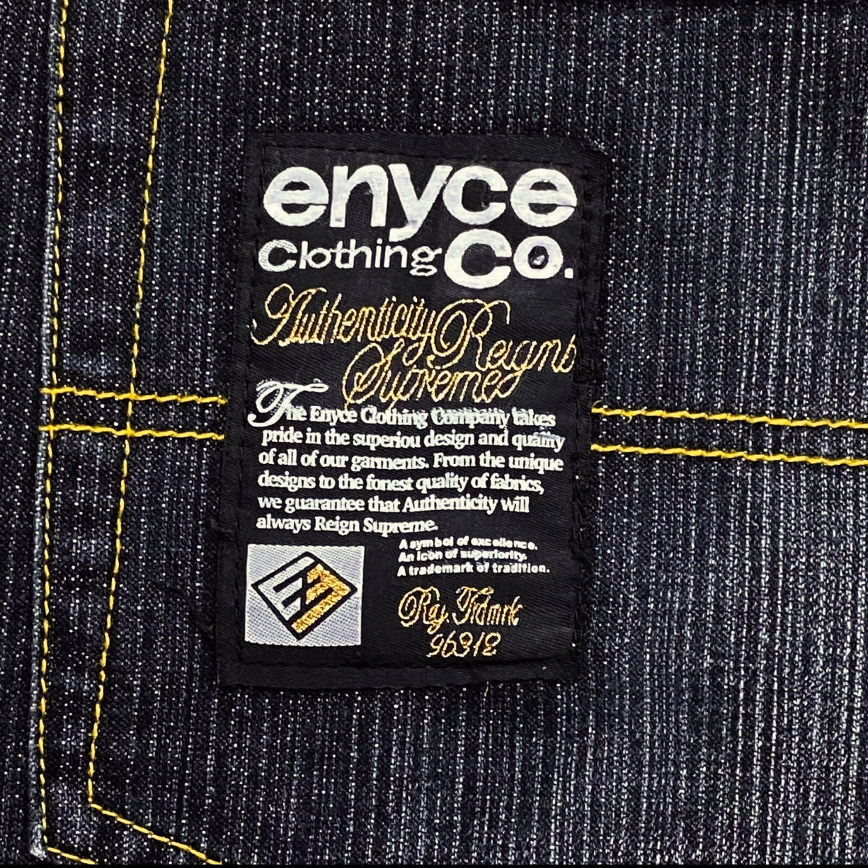 Enyce Embroidered Black Denim Shorts 32