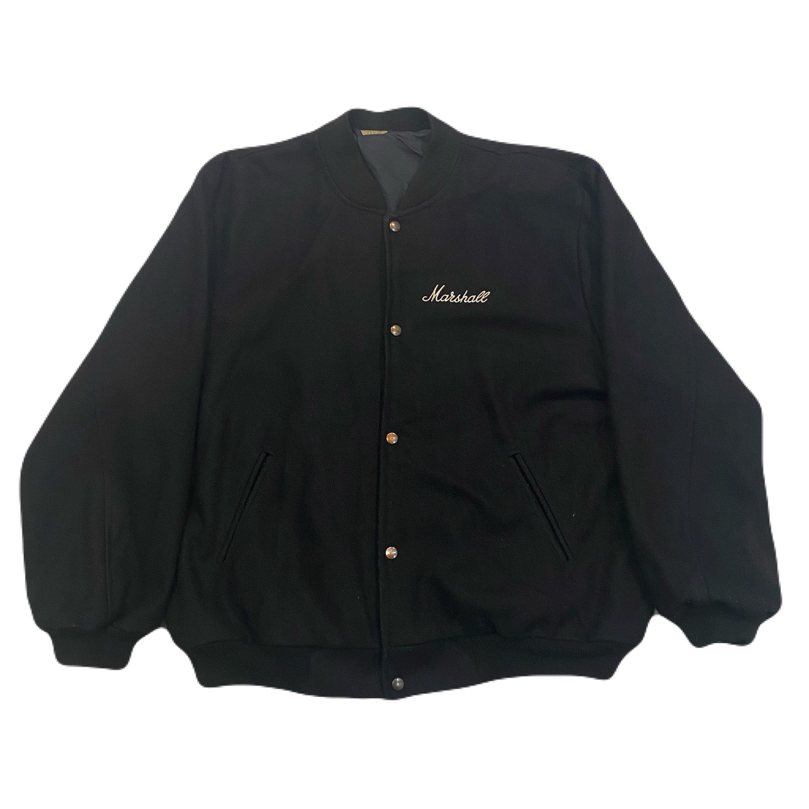 Vintage Marshall Amps Wool Snap Bomber Jacket Men’s Large
