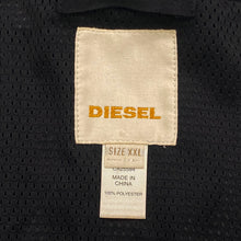Load image into Gallery viewer, Diesel Y2K Patched Gray Blue Cafe Racer Biker Moto Jacket Men’s XXL
