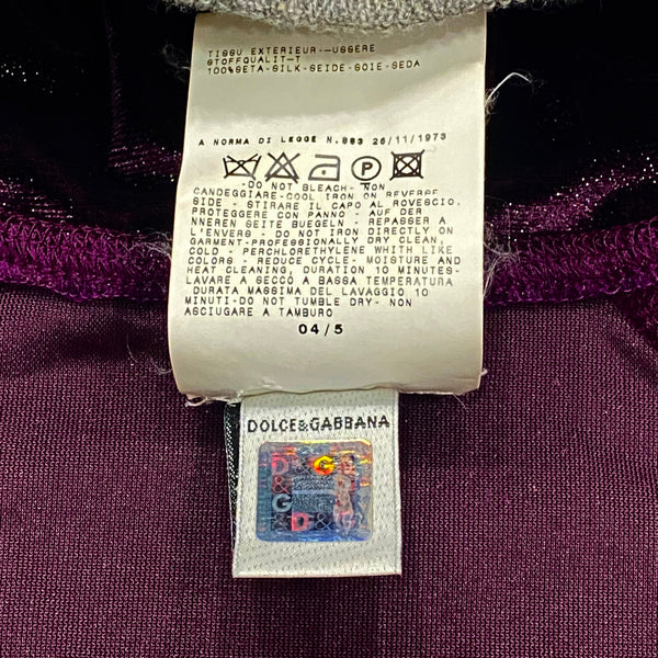 Dolce & Gabbana Velour Glitter Stretch Zip Up Sweatshirt Hoodie Women’s 24/38