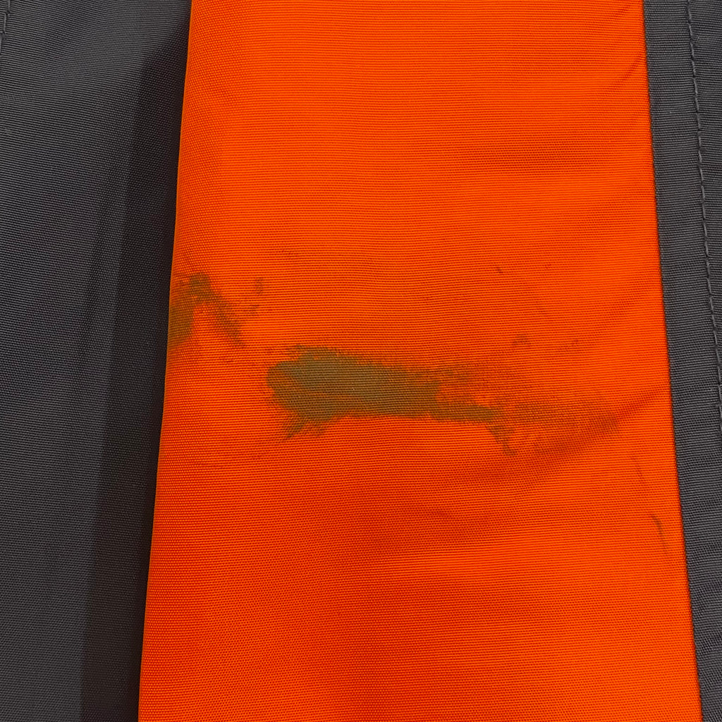 Vintage 90’s Polo Sport Ralph Lauren Orange Navy Fleece Lined Full Zip Nylon Jacket Men’s Medium