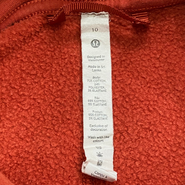 Lululemon Loungeful Coral Orange Hoodie Women’s 10