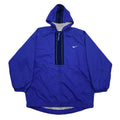 Vintage Nike White Tag Blue Hooded Lined Windbreaker Jacket Youth Large (14-16)