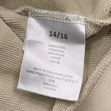 Load image into Gallery viewer, Fear Of God Essentials Flocked Logo Teens Wheat/Dark Gray Raglan Hoodie 14/16
