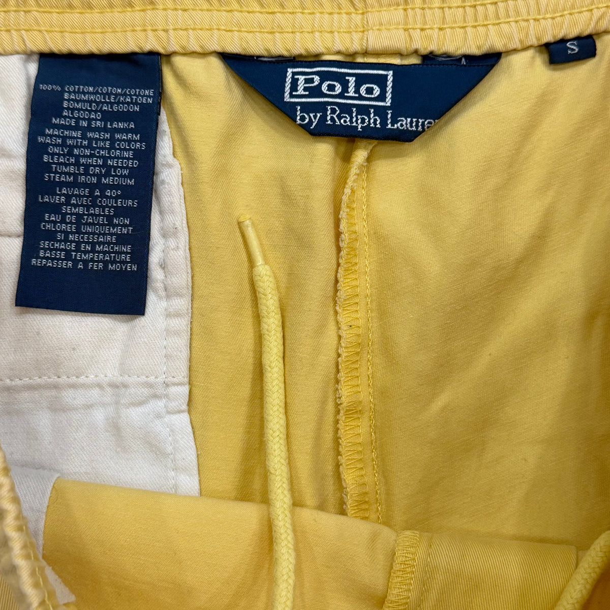 Vintage Polo Ralph Lauren Prepster Stretch Yellow Chino Shorts Men’s Small