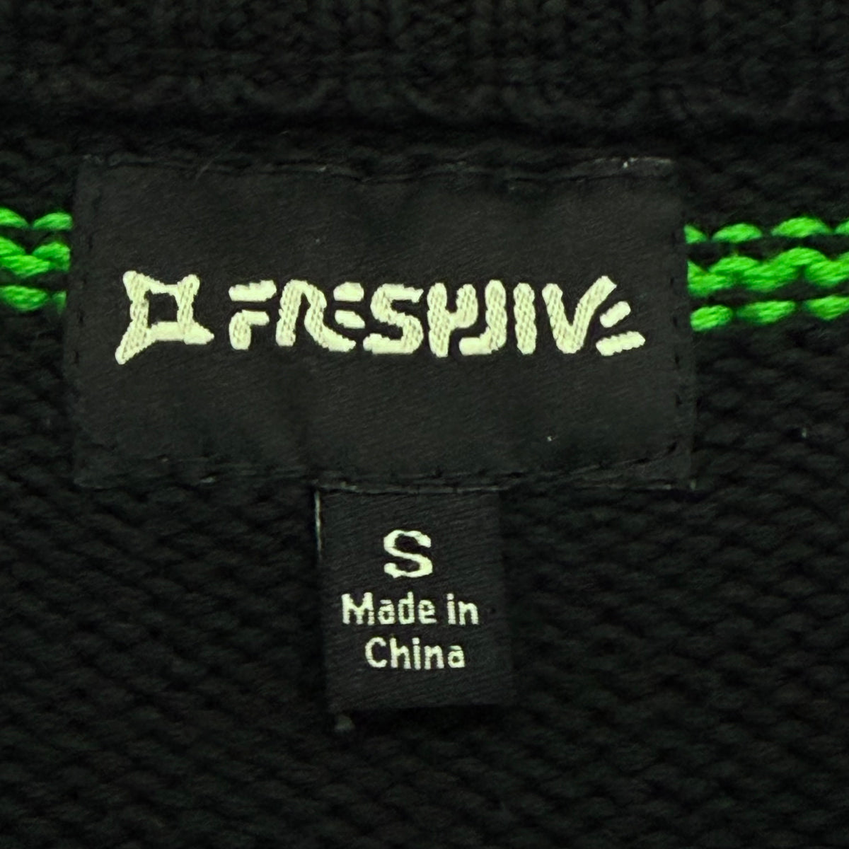 Vintage Freshjive Fresh Jive Black Multicolor Striped Cotton Sweater Men’s Small
