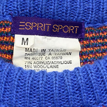 Load image into Gallery viewer, Vintage 80’s Esprit Sport Colorful Floral Sweater Women’s Medium
