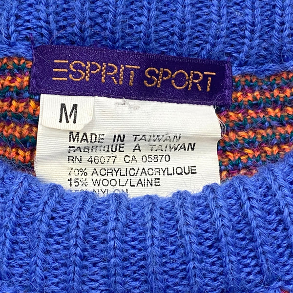 Vintage 80’s Esprit Sport Colorful Floral Sweater Women’s Medium