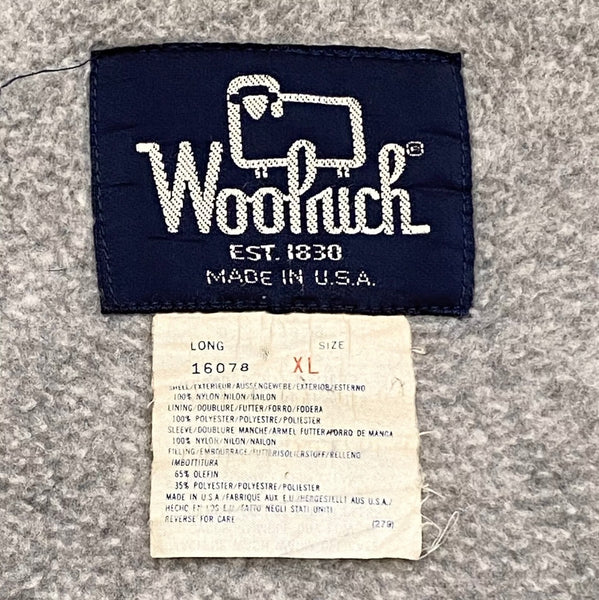 Vintage Woolrich Nylon Fleece Lined Full Zip Bomber Jacket XL