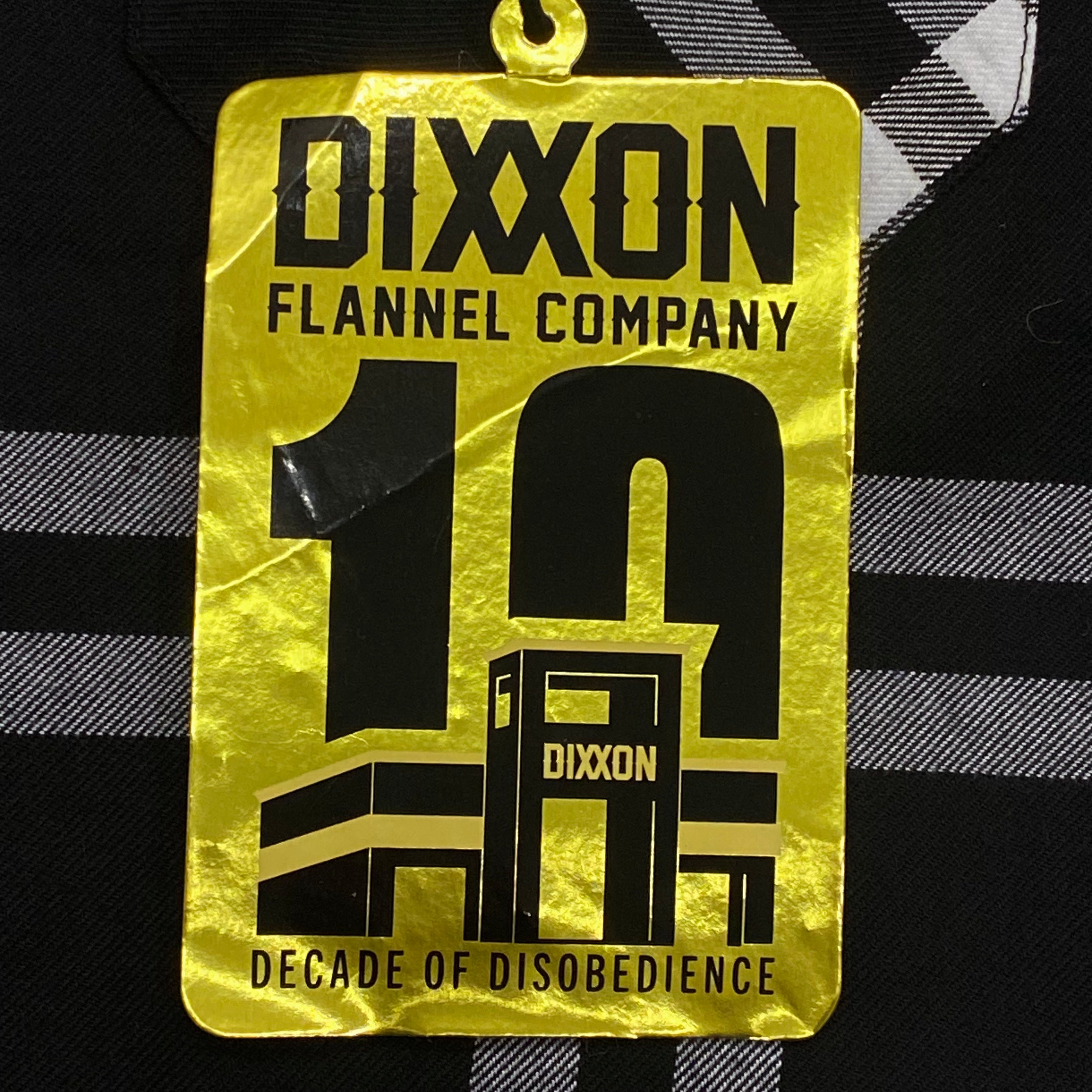 Dixxon Flannel The Decade Black White Plaid Button Up Shirt Men’s Large Tall