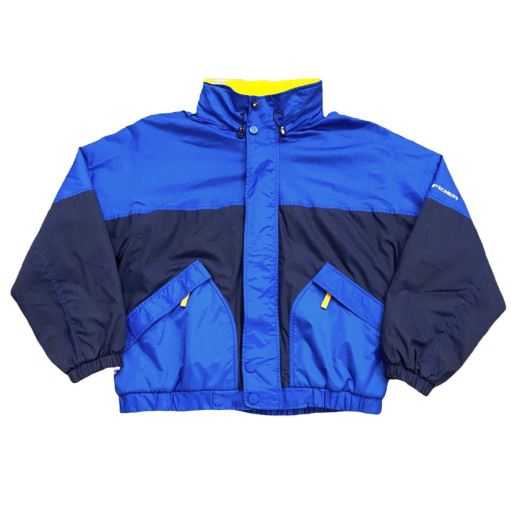 Vintage Tommy Hilfiger Fleece Lined Windbreaker Jacket With Concealable Hood XL