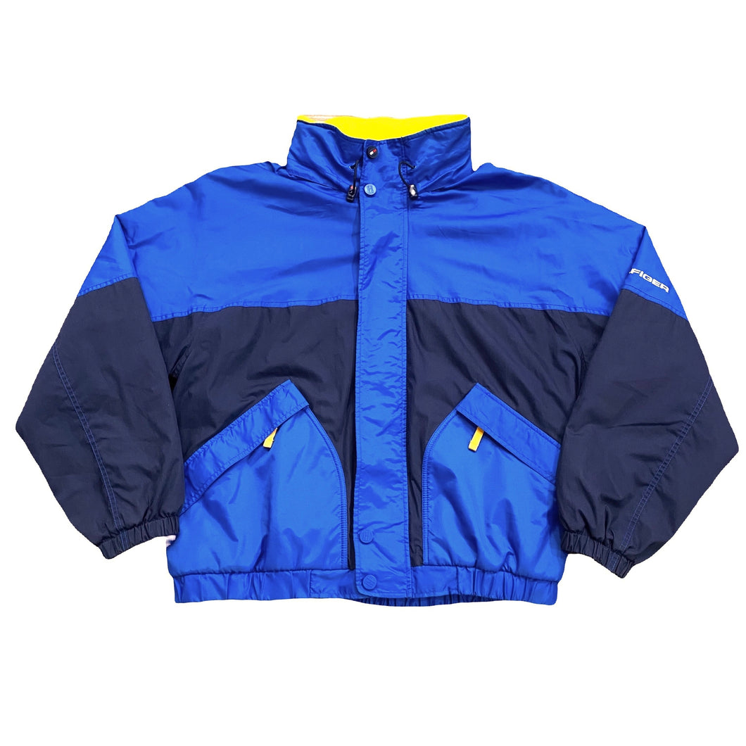Vintage Tommy Hilfiger Fleece Lined Windbreaker Jacket With Concealable Hood XL