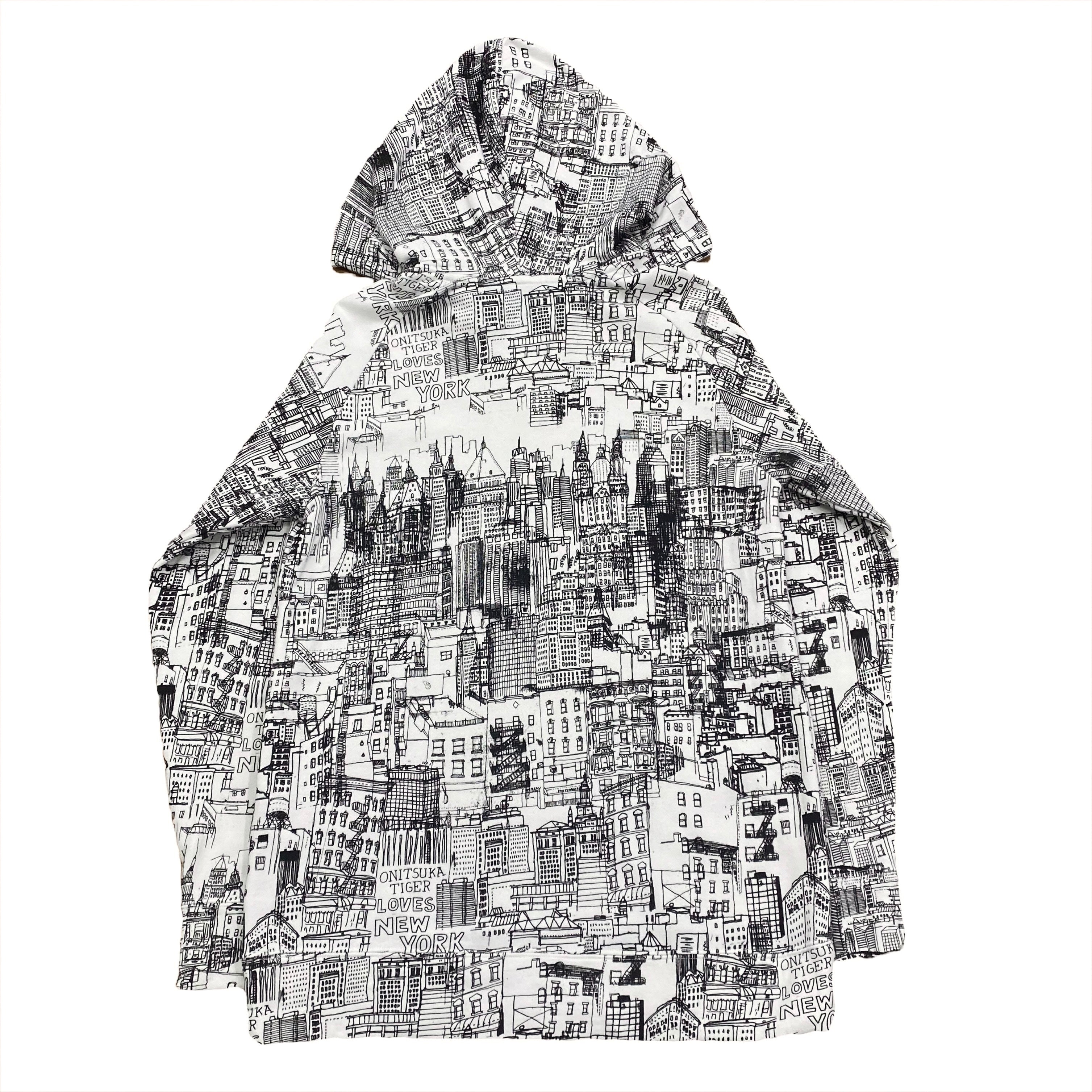 Onitsuka Tiger x Andrea Pompilio Limited Edition New York AOP Hoodie Men’s Small