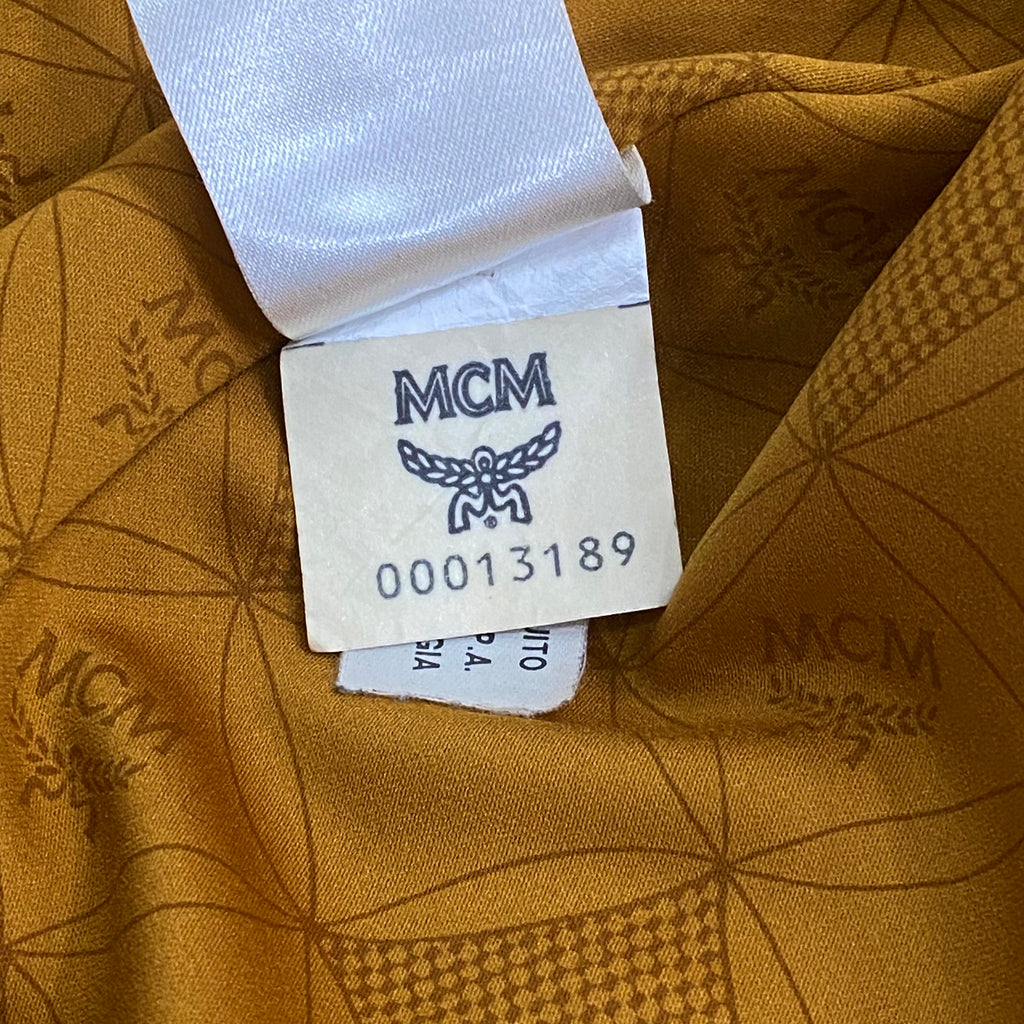 MCM Nylon & Wool Collar/Sleeves Monogram Lined Padded Full Zip Jacket Women’s 40