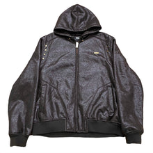 Load image into Gallery viewer, Sean John Faux Leather Faux Fur Shearling Lined Hooded Jacket 3XL
