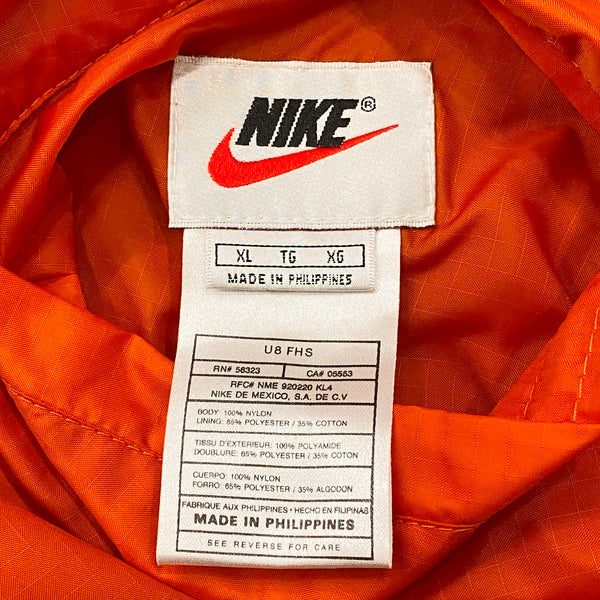 Vintage Nike White Tag Orange Nylon Reversible Zip Vest Men’s XL