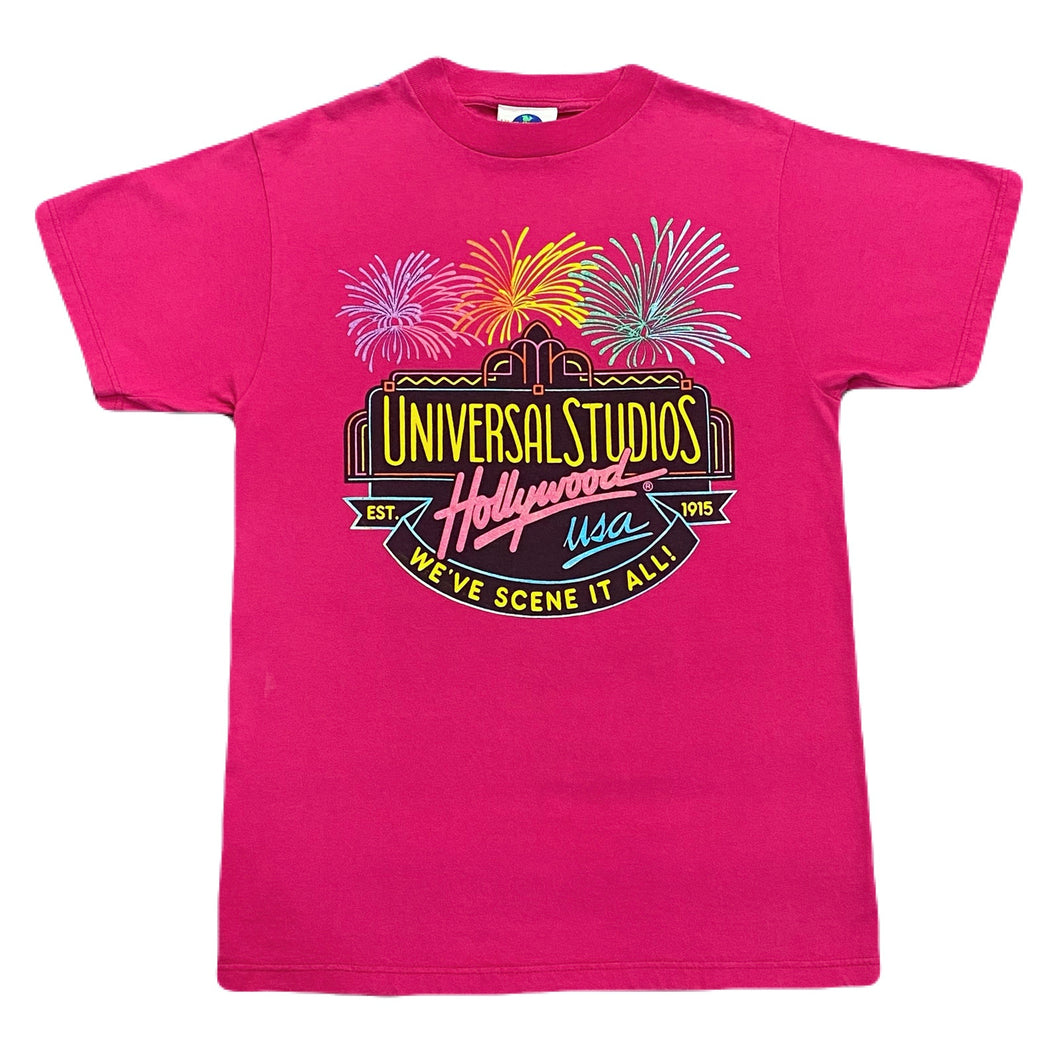Vintage Universal Studios Hollywood Fireworks Puffy Print T-Shirt Men's Medium