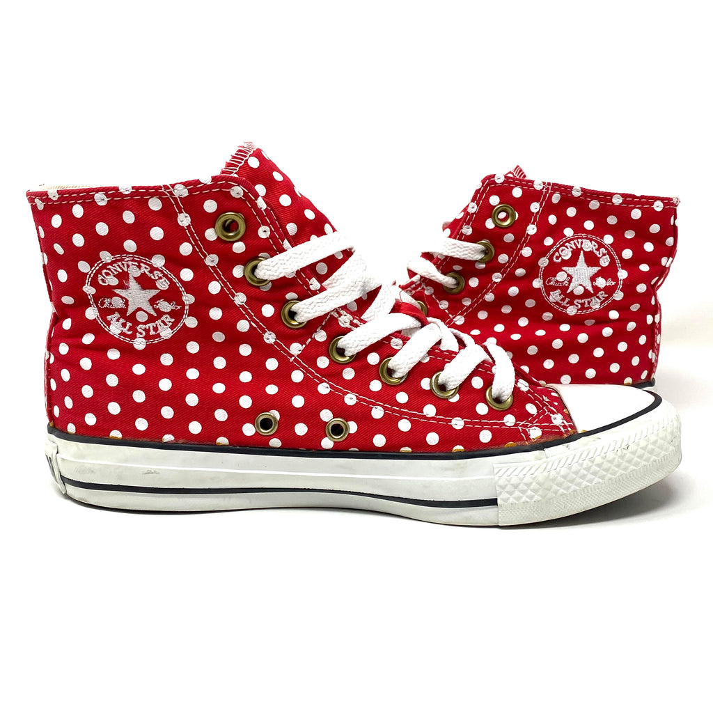 Converse All Star Polka Dot High Top Sneakers Women’s 6 US