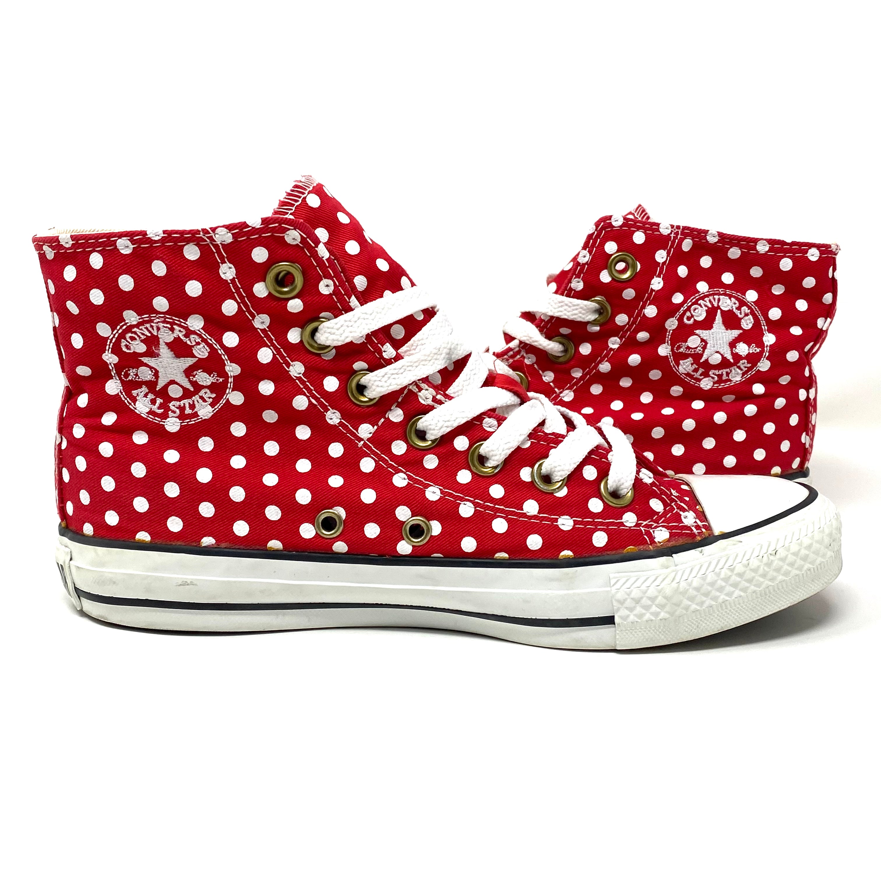 Converse All Star Polka Dot High Top Sneakers Women’s 6 US