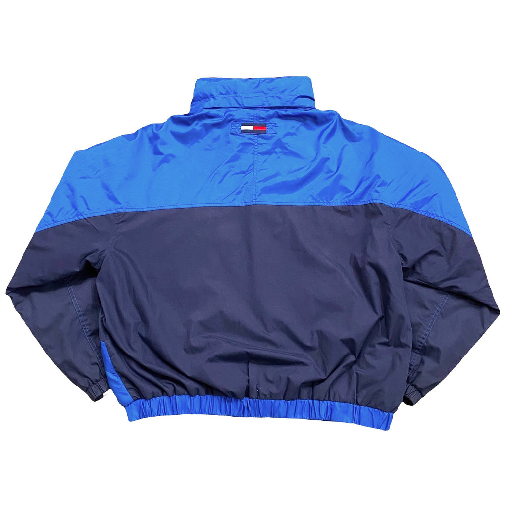 Vintage Tommy Hilfiger Fleece Lined Windbreaker Jacket With Concealable Hood XL