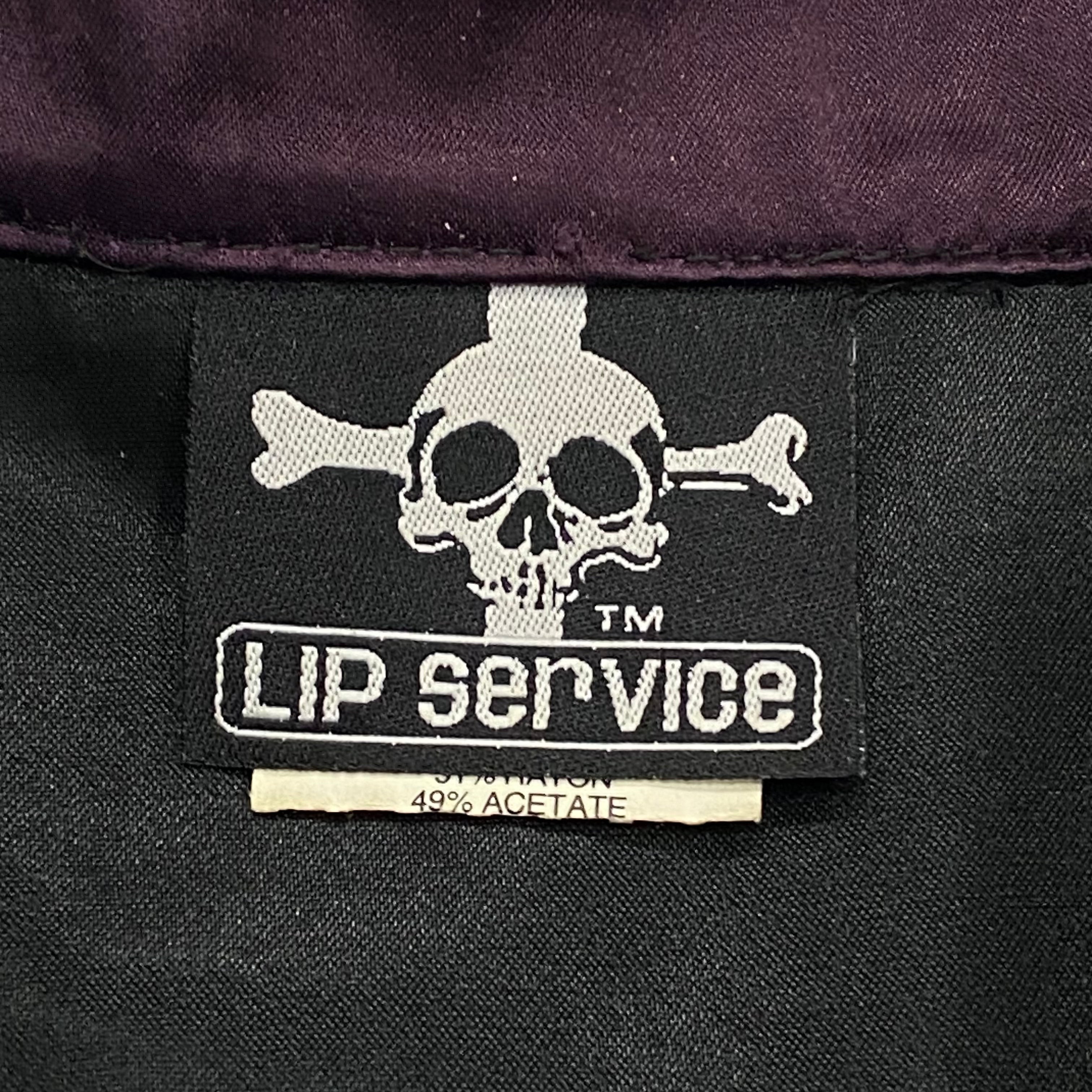 Vintage Lip Service Rayon & Acetate Long Sleeve Snap Button Shirt Women’s Small