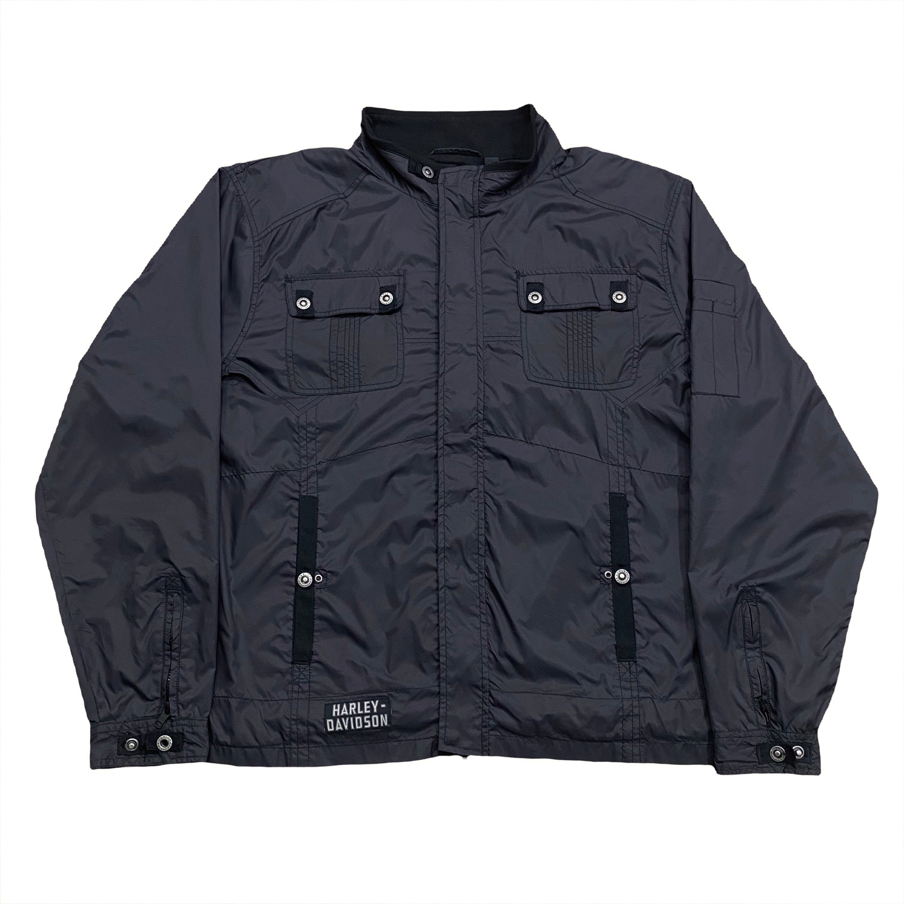 Harley Davidson Venture Black Nylon Lightweight Jacket 3XL