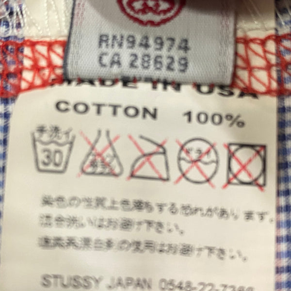 Vintage Stussy Mixed Plaid Made In USA Skate Surf Button Up Shirt Men’s Medium