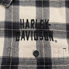 Load image into Gallery viewer, Harley Davidson Plaid Embroidered Long Sleeve Button Up Shirt XL
