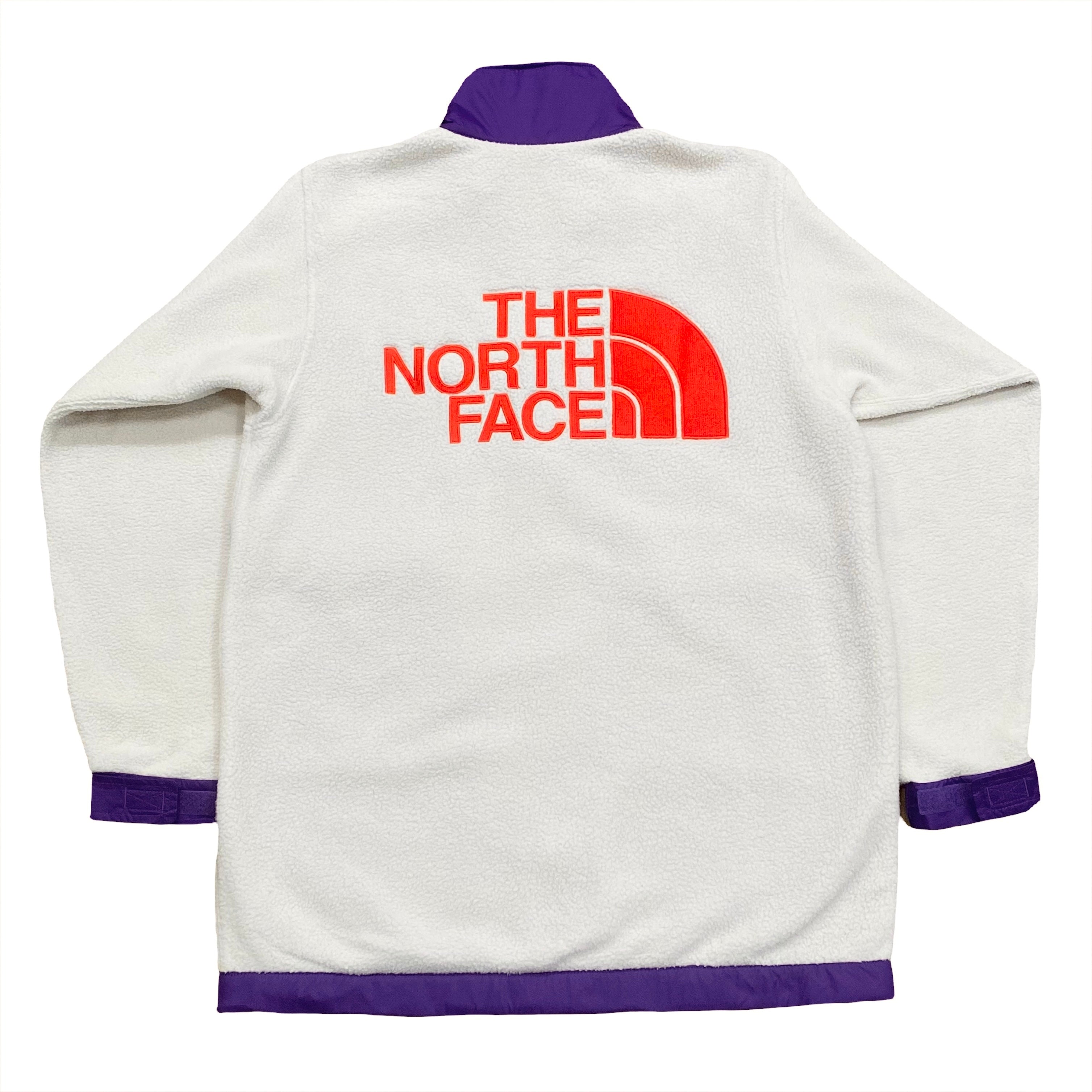 The North Face Color Block Long Fleece Big Logo Full Zip Jacket Women’s Small
