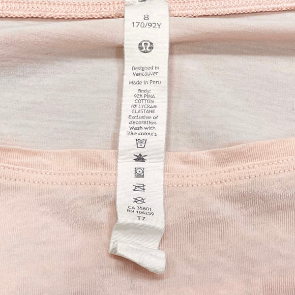 Lululemon Back In Action Relaxed Fit Boatneck Long Sleeve Pink Shirt Women’s 8