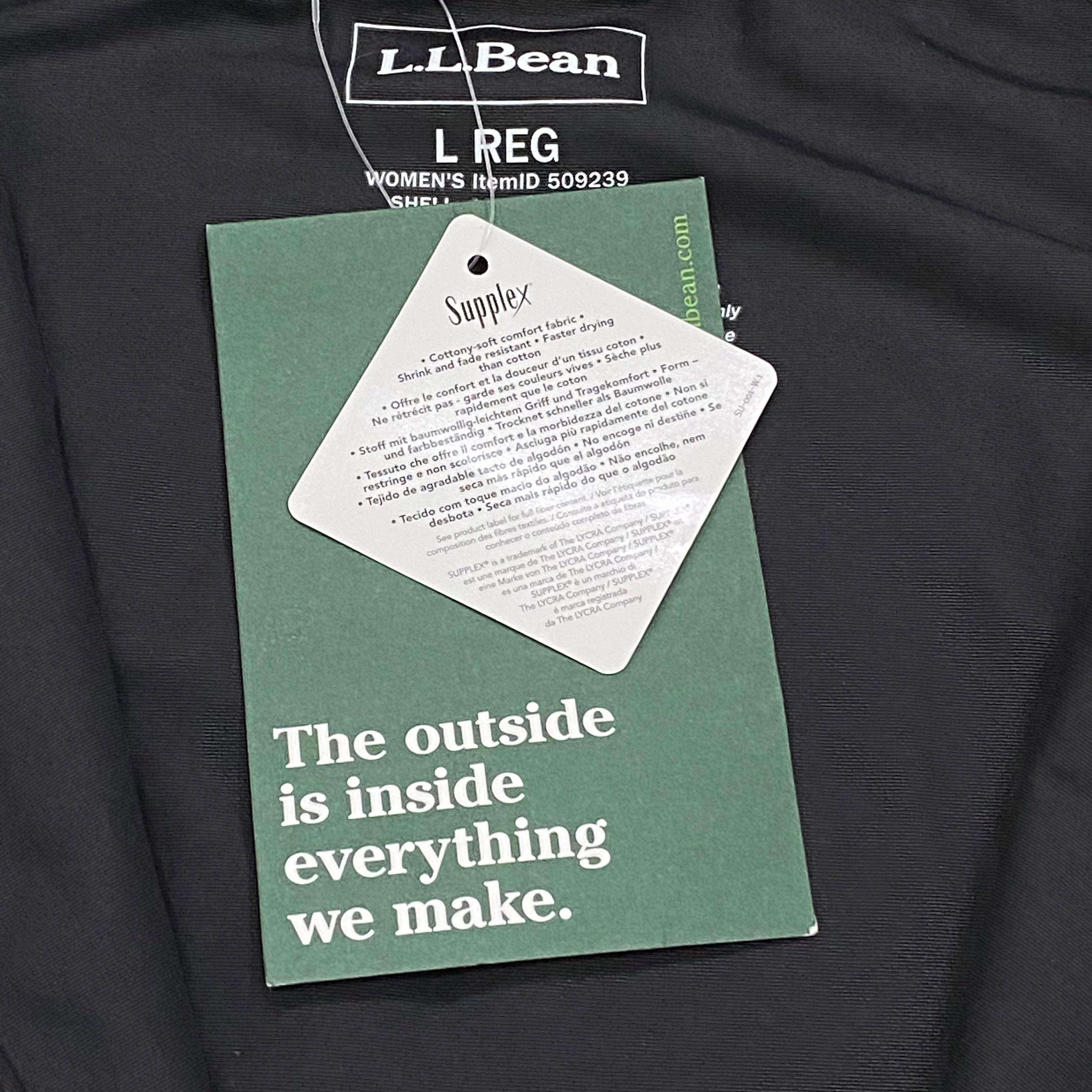LL Bean Mountain Classic Anorak 1/2 Zip Embroidered Logo Windbreaker Jacket Women’s Large