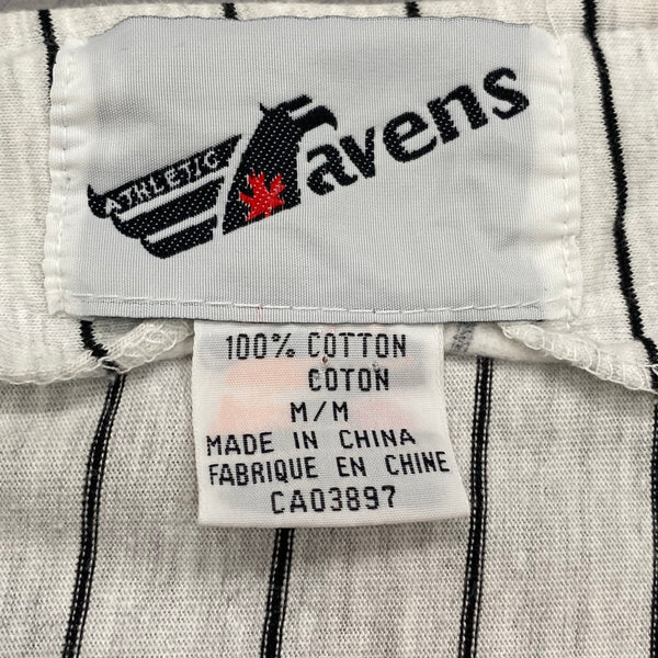 Vintage 1993 Ravens Athletic Disney NHL Anaheim Mighty Ducks Pinstripe Baseball Shirt Men's Medium
