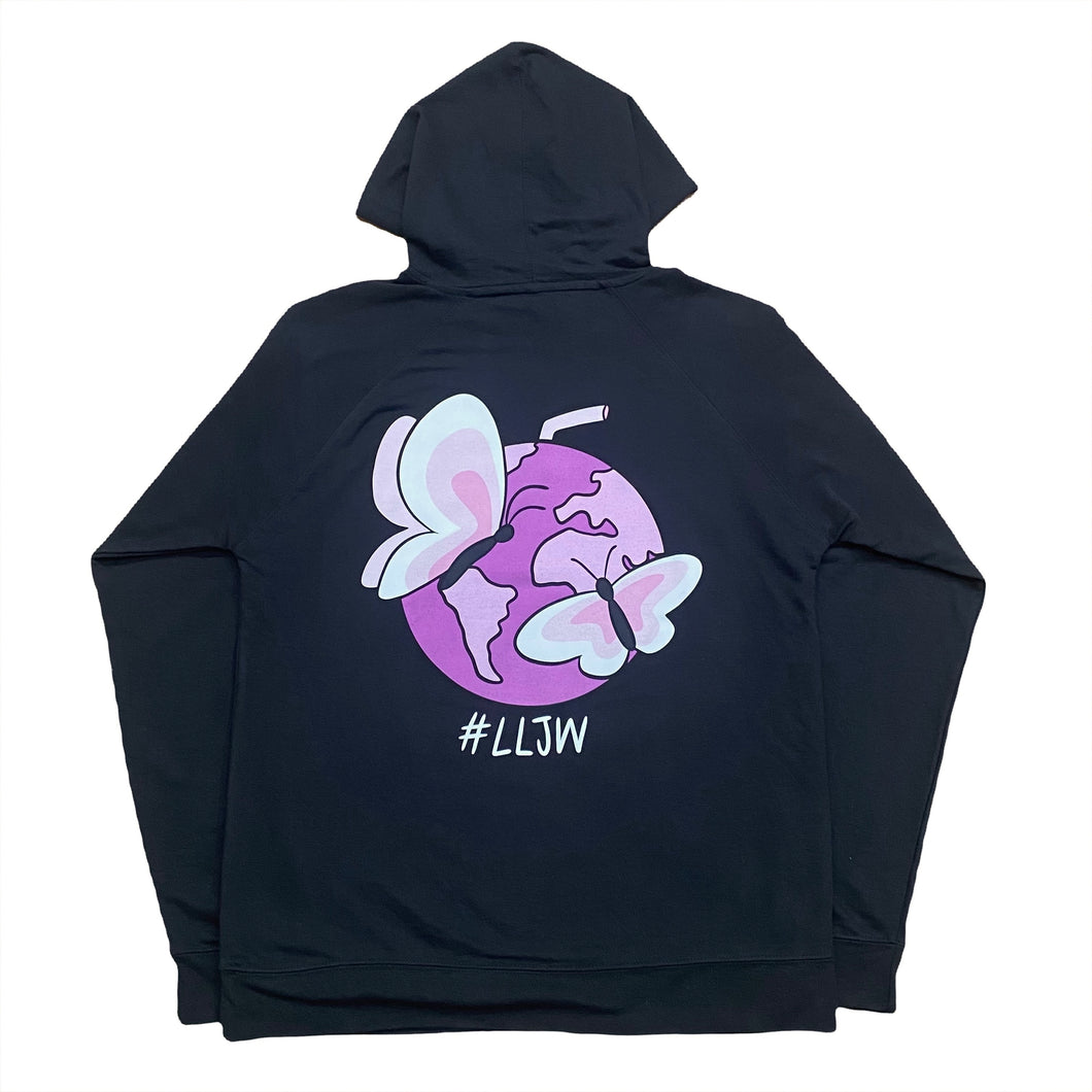 999 Club Juice WRLD x The Kid Laroi Reminds Me Of You Butterfly Hoodie Large