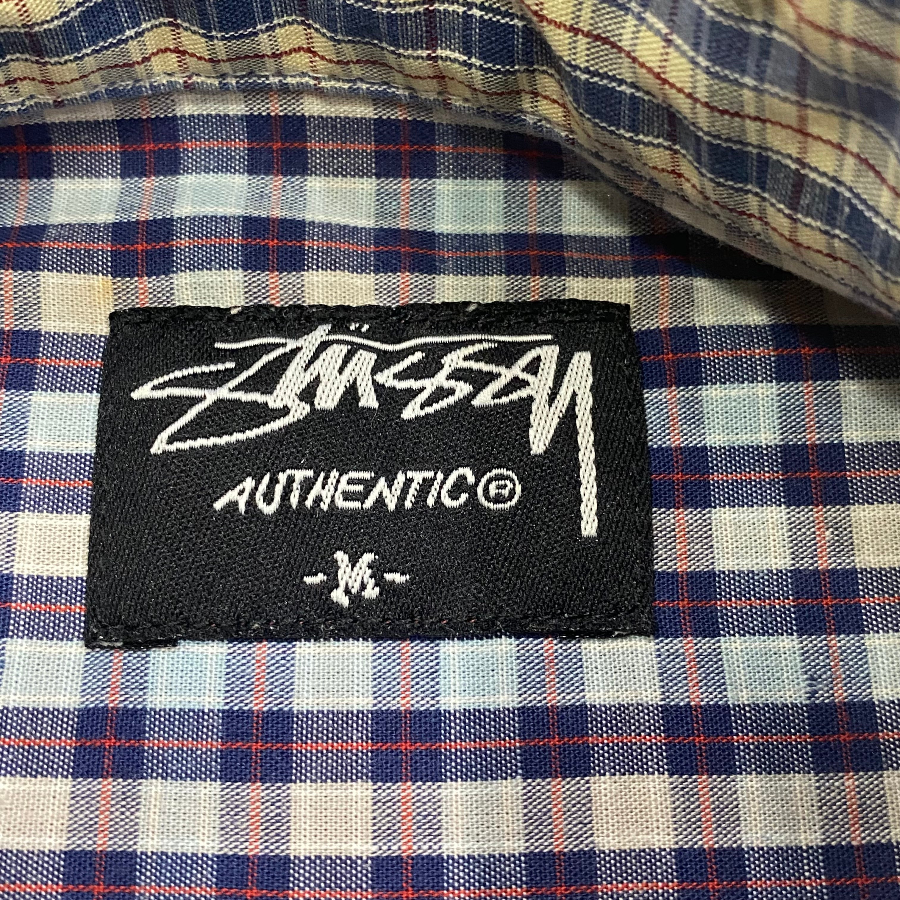 Vintage Stussy Mixed Plaid Made In USA Skate Surf Button Up Shirt Men’s Medium