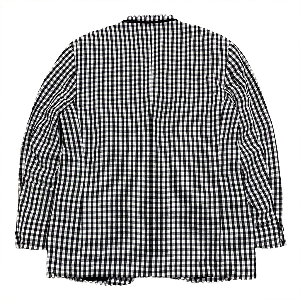 Vintage 90’s Versus Gianni Versace Black & White Plaid Blazer Jacket 50