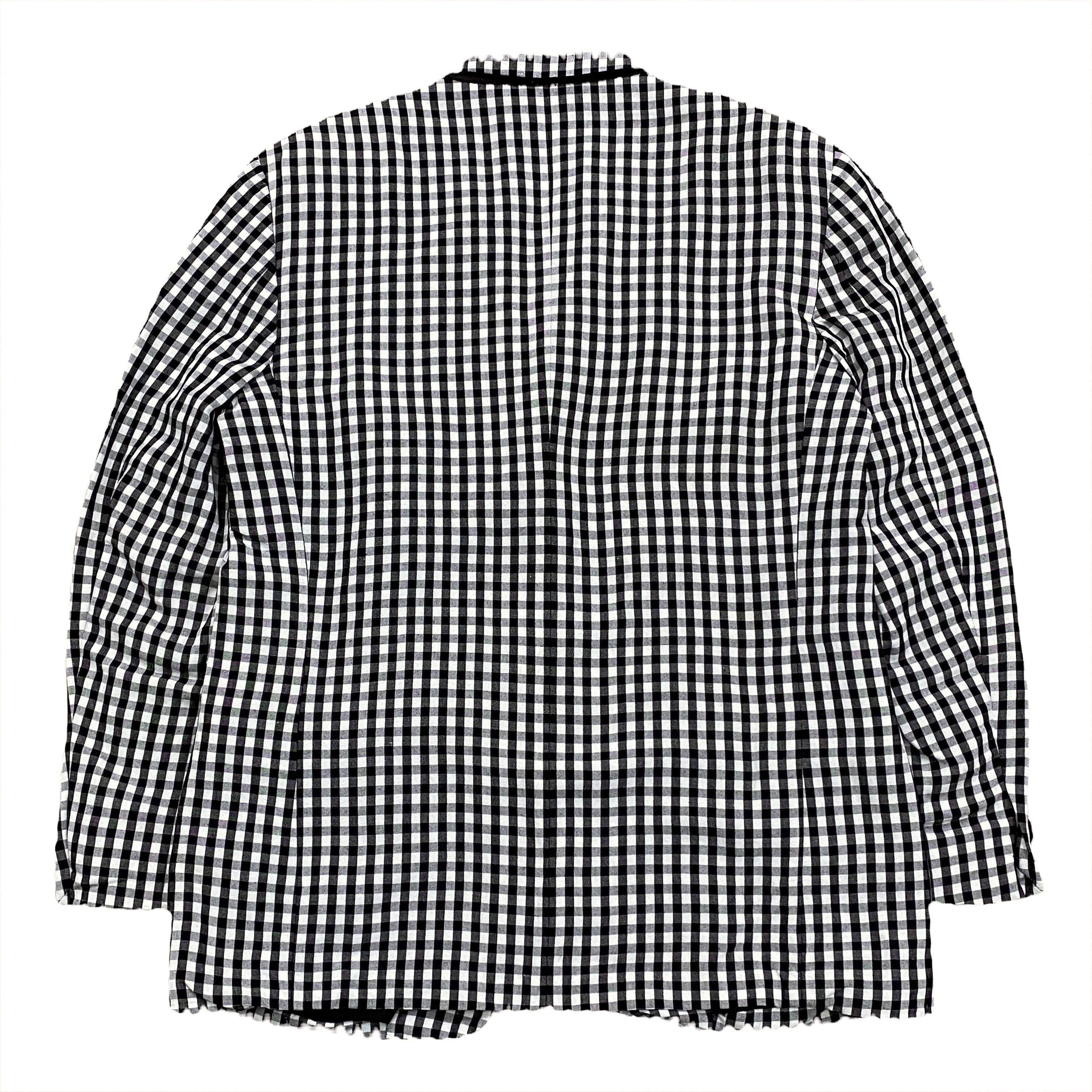 Vintage 90’s Versus Gianni Versace Black & White Plaid Blazer Jacket 50