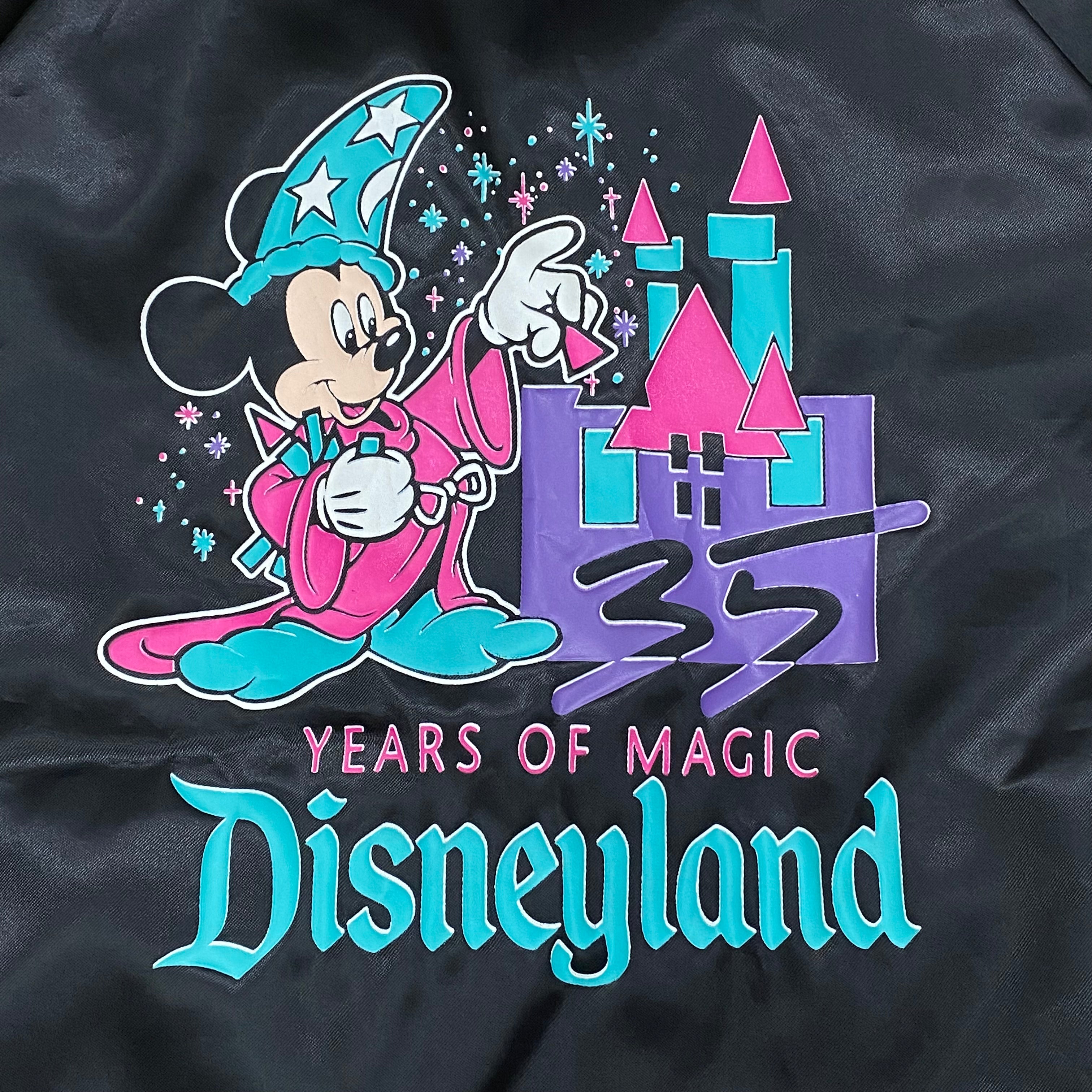 Vintage 1990 Disney 35 Years of Magic Mickey Mouse Satin Jacket Youth Large