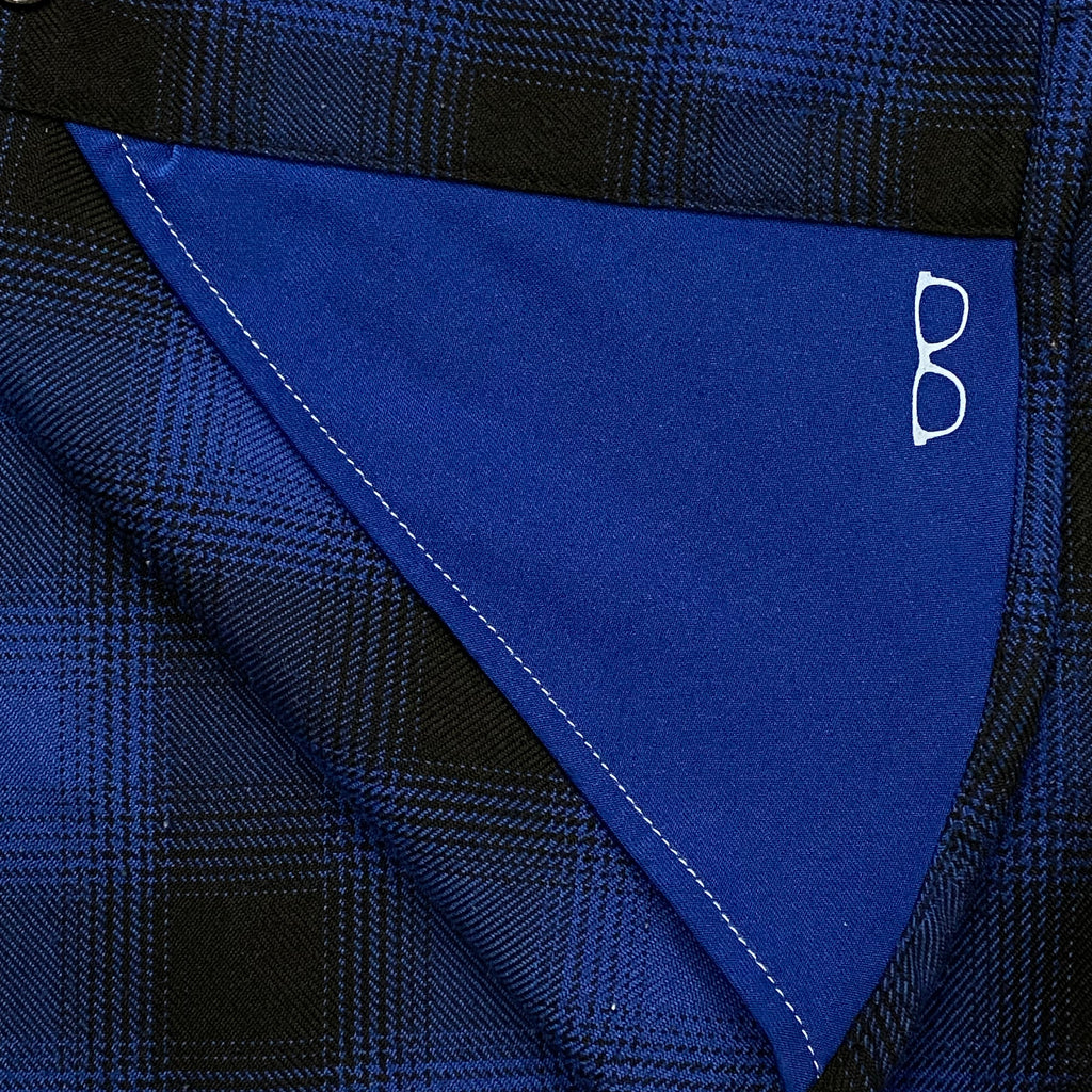 Dixxon Flannel The Circle Pit Heavy Metal Blue Plaid Snap Button Shirt Men’s Small
