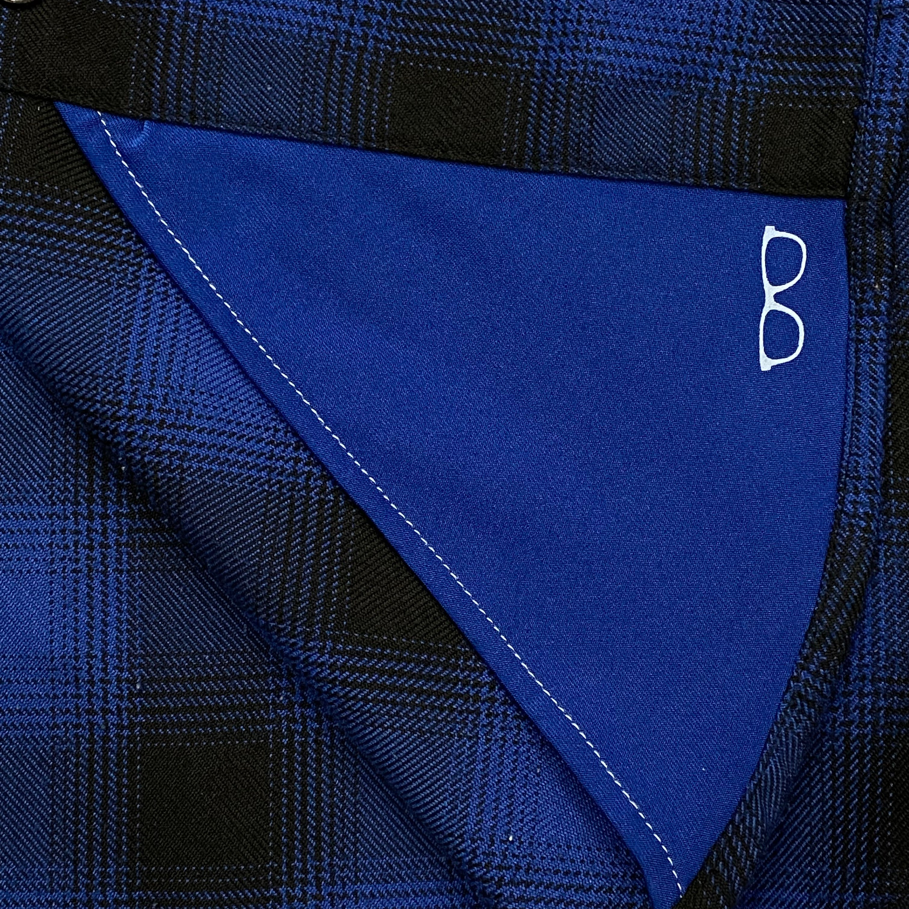 Dixxon Flannel The Circle Pit Heavy Metal Blue Plaid Snap Button Shirt Men’s Small