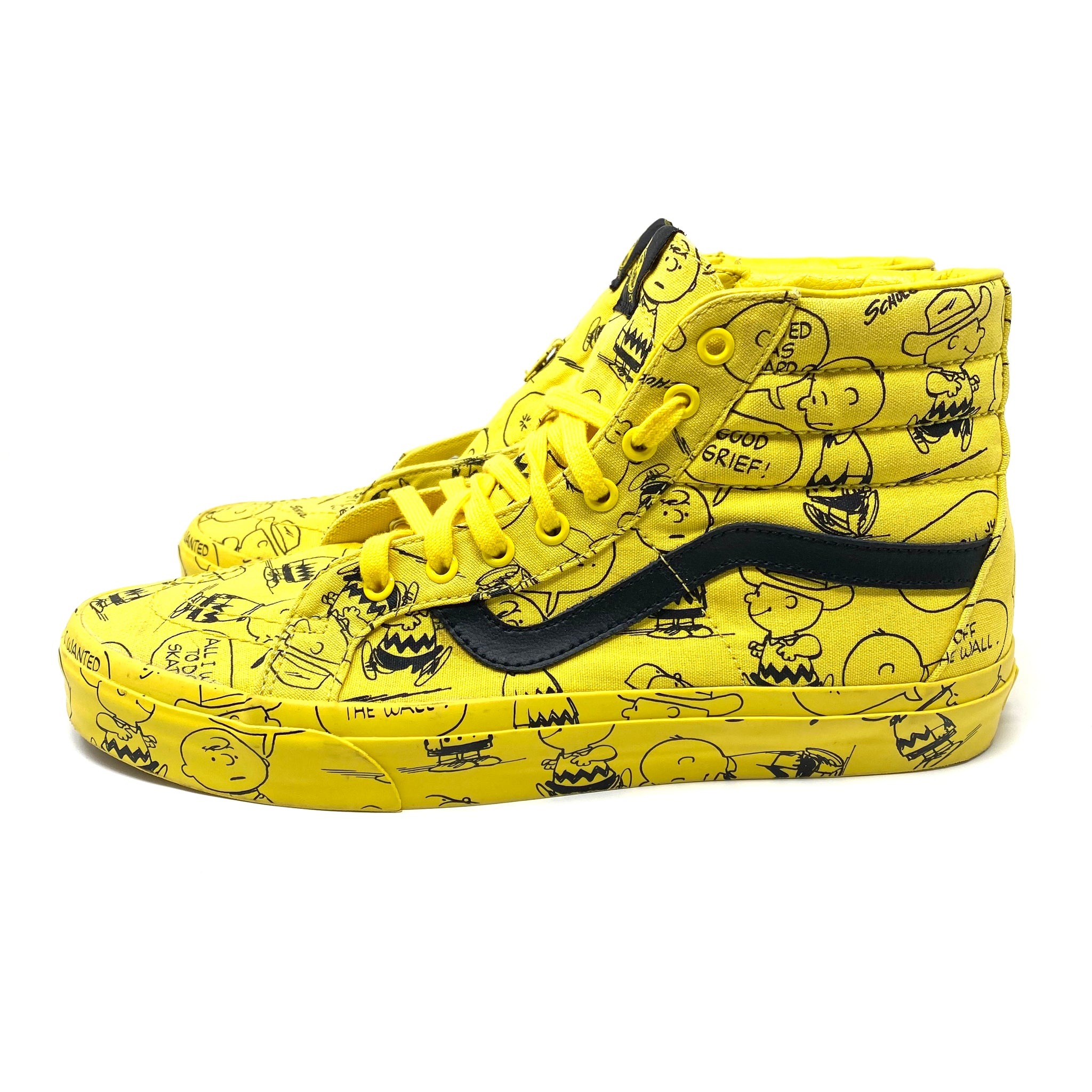 Vans Sk8 Hi Peanuts Charlie Brown All Over Print Sneakers Men s Size 11.5