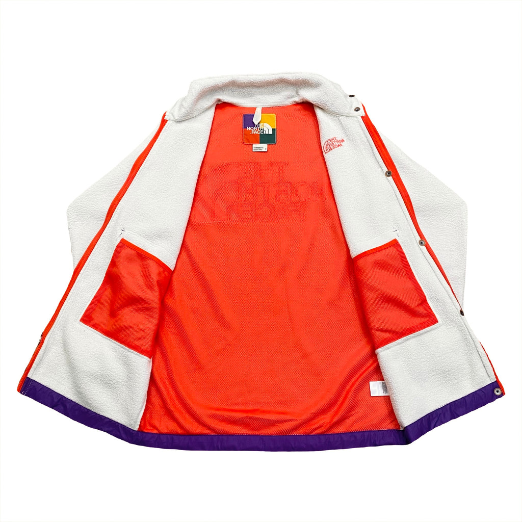 The North Face Color Block Long Fleece Big Logo Full Zip Jacket Women’s Small