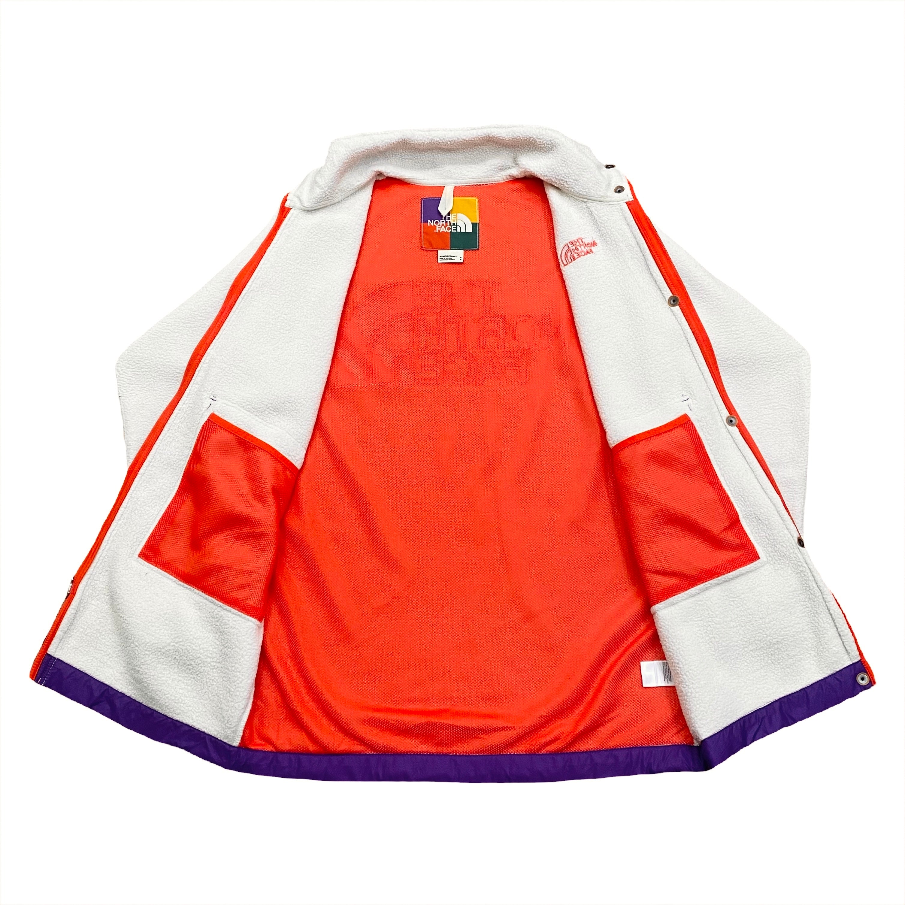The North Face Color Block Long Fleece Big Logo Full Zip Jacket Women’s Small
