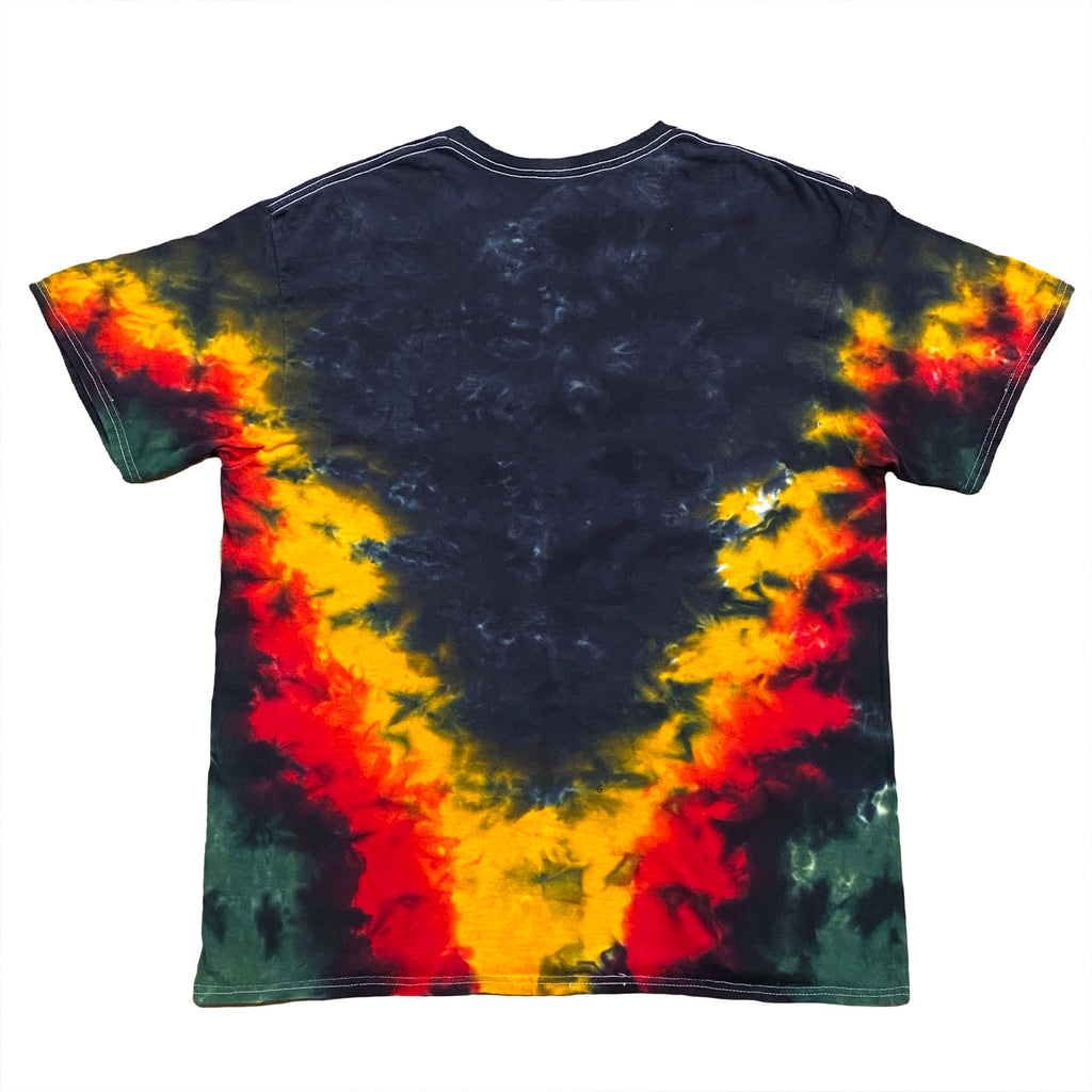 Liquid Blue Rastafari Reggae Rasta Lion Tie-Dye T-Shirt Men's Large