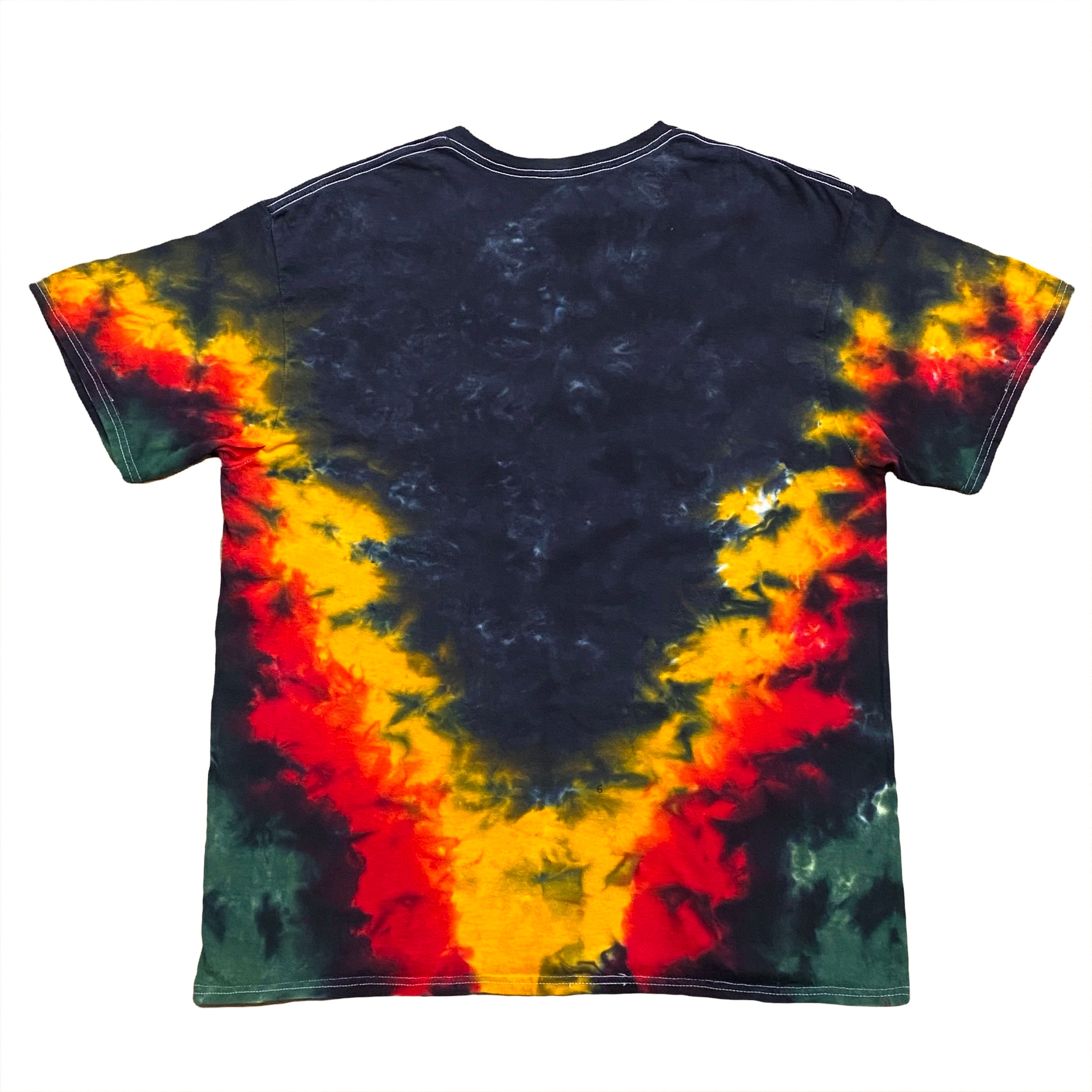 Liquid Blue Rastafari Reggae Rasta Lion Tie-Dye T-Shirt Men's Large