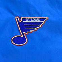 Load image into Gallery viewer, Vintage 80’s Starter NHL St. Louis Blues 1/4 Zip Nylon Windbreaker Jacket XL
