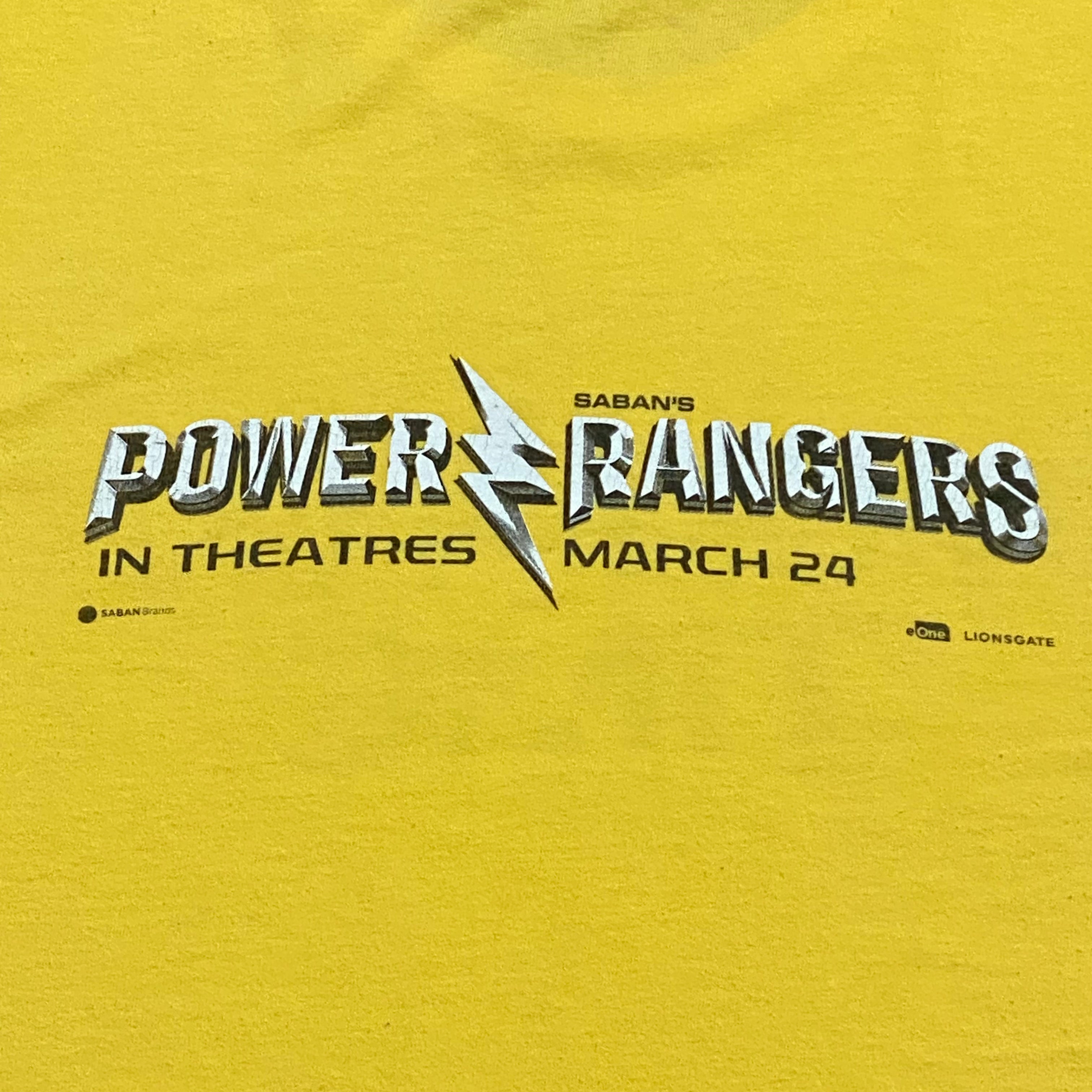 Saban’s Power Rangers Movie 2017 It’s Morphin Time Promo T-Shirt Medium