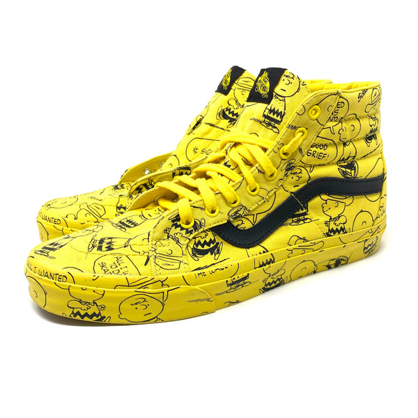 Vans Sk8-Hi Peanuts Charlie Brown All Over Print Sneakers Men’s Size 11.5