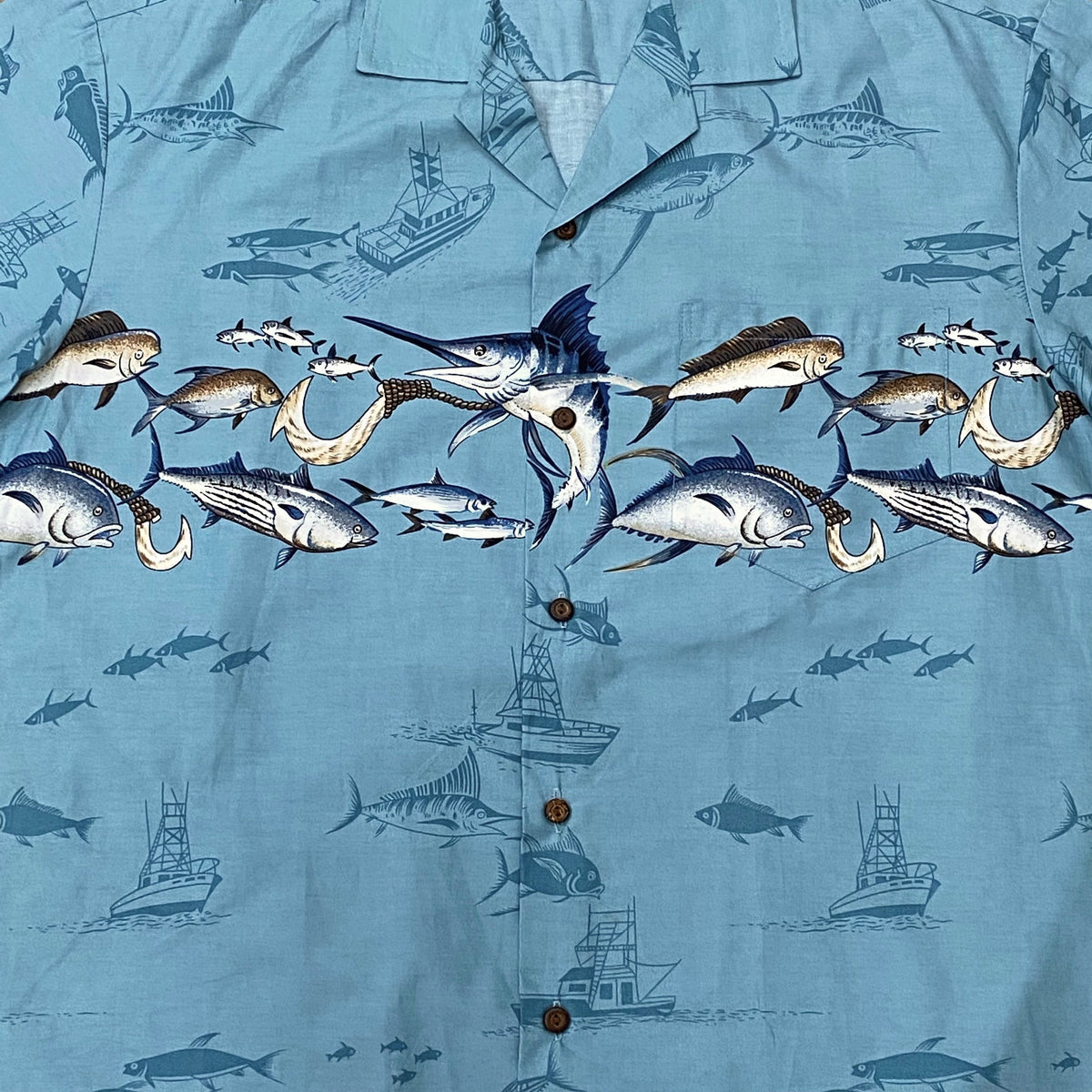 Vintage Hawaiian Togs Fish Hawaiian Shirt Men’s Large